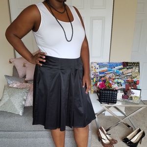 Plus Size NY Collection Black Pleated Skirt